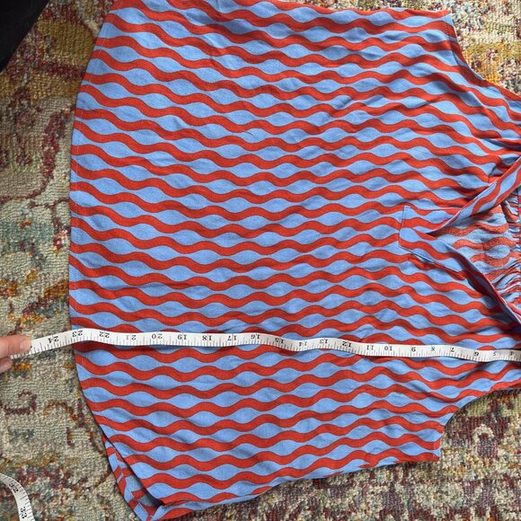 NWT Loft Flowy Sleeveless Tank - Sky Blue Coral Pattern - Casual Chic Top Small - Picture 4 of 6